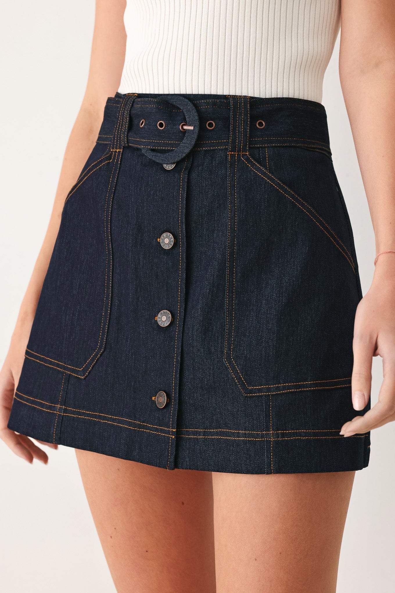 CHIC CHARM DENIM SKORT - Flying Tomato - Flyclothing LLC