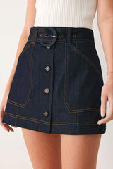 CHIC CHARM DENIM SKORT - Flying Tomato - Flyclothing LLC