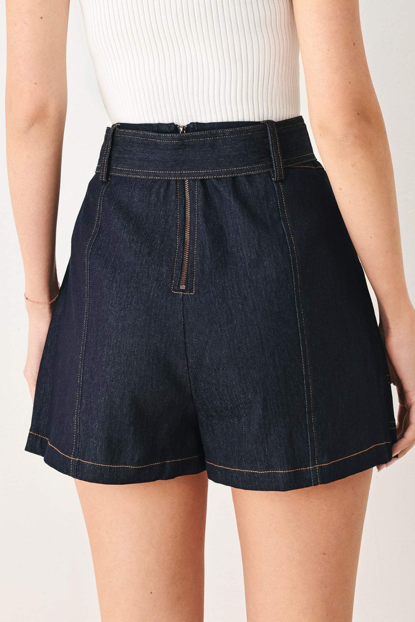 CHIC CHARM DENIM SKORT - Flying Tomato - Flyclothing LLC