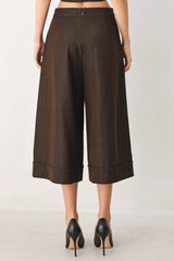 ESPRESSO MUSE WOVEN CULOTTES PANTS