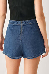 ASYMMETRIC DENIM SKORT - Flying Tomato - Flyclothing LLC