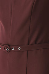 BURGUNDY MODERN MUSE WOVEN JUMPSUIT