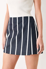 DARK RHYTHM STRIPE WOVEN SKORT - Flying Tomato - Flyclothing LLC
