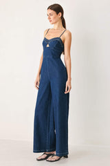 SWEET CHARM DENIM JUMPSUIT - Flying Tomato - Flyclothing LLC