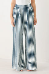 PORTSIDE STRIPE WOVEN WIDE LEG PANTS