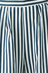 PORTSIDE STRIPE WOVEN WIDE LEG PANTS