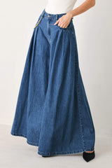 STATEMENT BLUE WIDE LEG DENIM PANTS - Flying Tomato - Flyclothing LLC