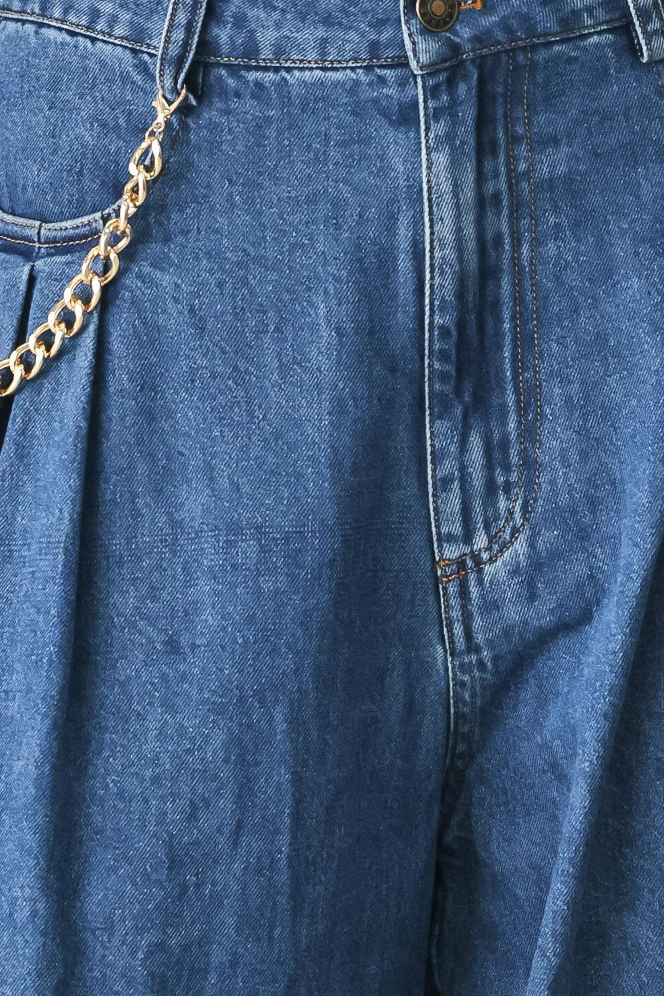 STATEMENT BLUE WIDE LEG DENIM PANTS - Flying Tomato - Flyclothing LLC