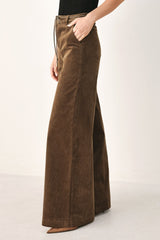 AUTUMN IN MANHATTAN BELTED CORDUROY PANTS - Flying Tomato - Flyclothing LLC