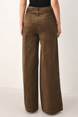 AUTUMN IN MANHATTAN BELTED CORDUROY PANTS - Flying Tomato - Flyclothing LLC