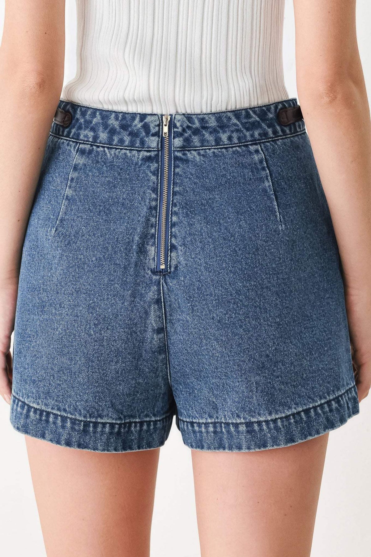 VINTAGE DENIM RENDEZVOUS DENIM SKORT - Flying Tomato - Flyclothing LLC
