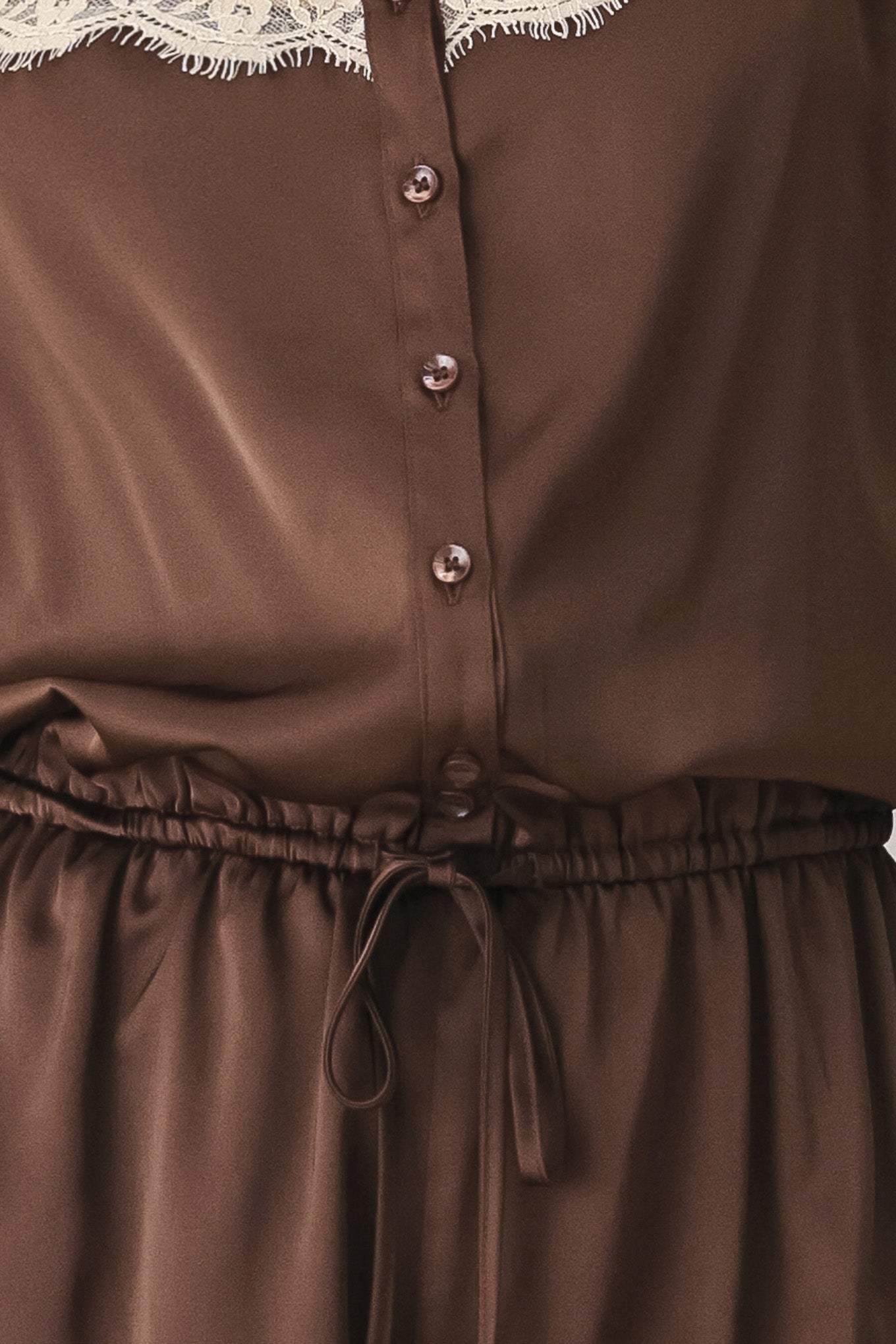 VINTAGE MOCHA WOVEN ROMPER