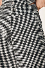 CHECKED IN SPARKLE HOUNDSTOOTH WIDE LEG PANTS - Flying Tomato - Flyclothing LLC