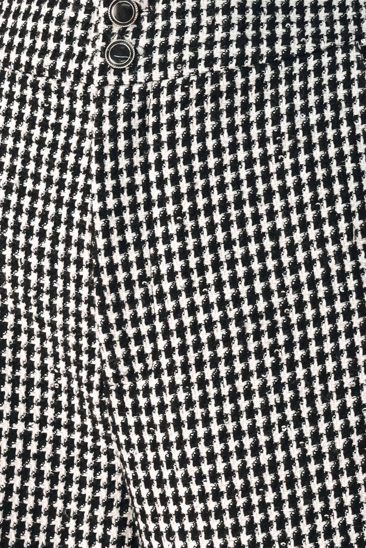 CHECKED IN SPARKLE HOUNDSTOOTH WIDE LEG PANTS - Flying Tomato - Flyclothing LLC