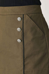 RANGER GREEN TAILORED WOVEN SKORT - Flying Tomato - Flyclothing LLC