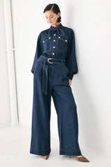 DEEP INDIGO MODERN MUSE DENIM PANTS