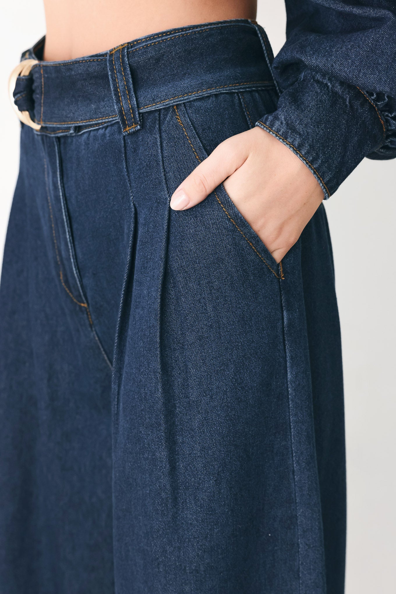 DEEP INDIGO MODERN MUSE DENIM PANTS