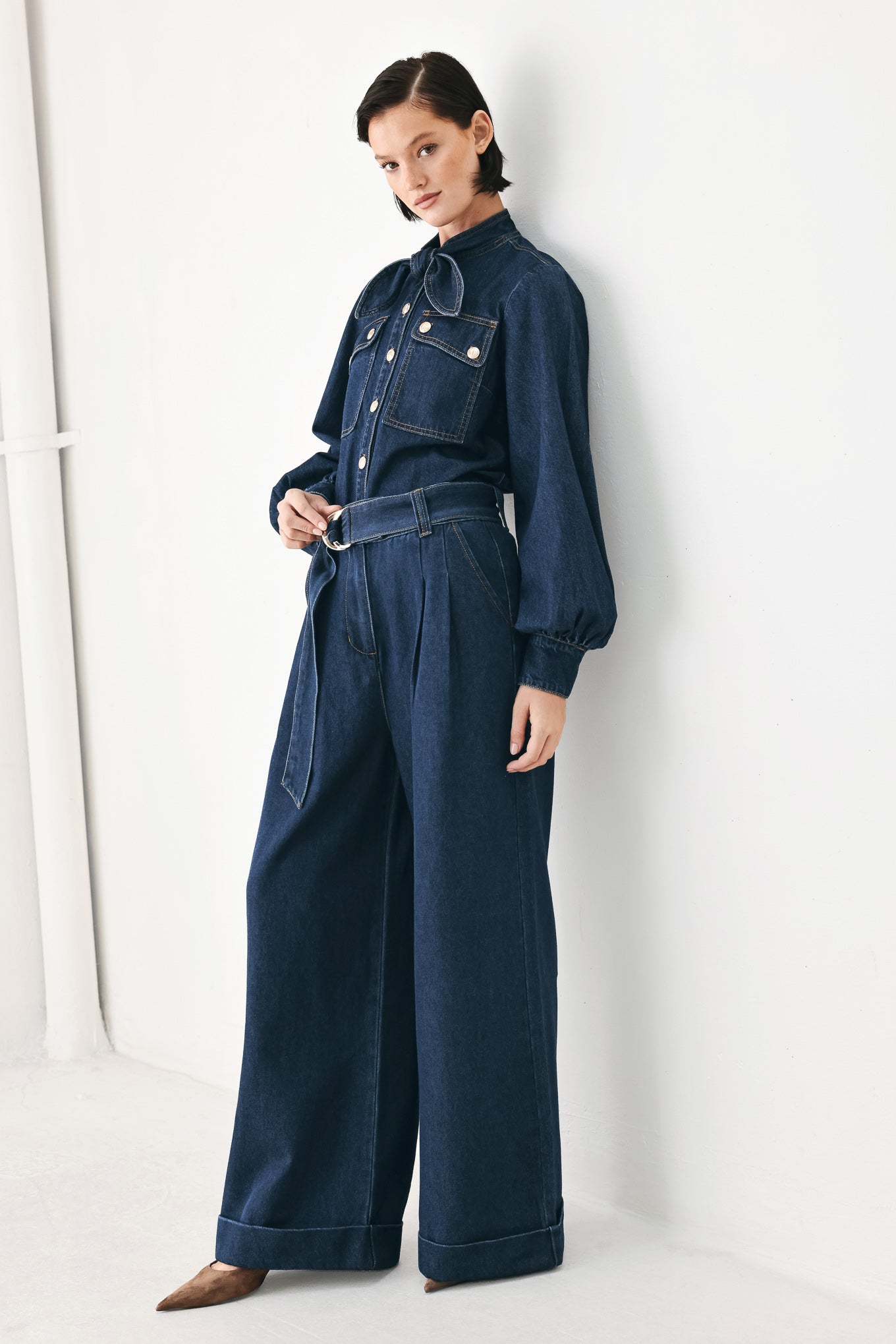 DEEP INDIGO MODERN MUSE DENIM PANTS