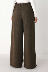 HERITAGE CHARM BELTED WIDE LEG PANTS - Flying Tomato - Flyclothing LLC