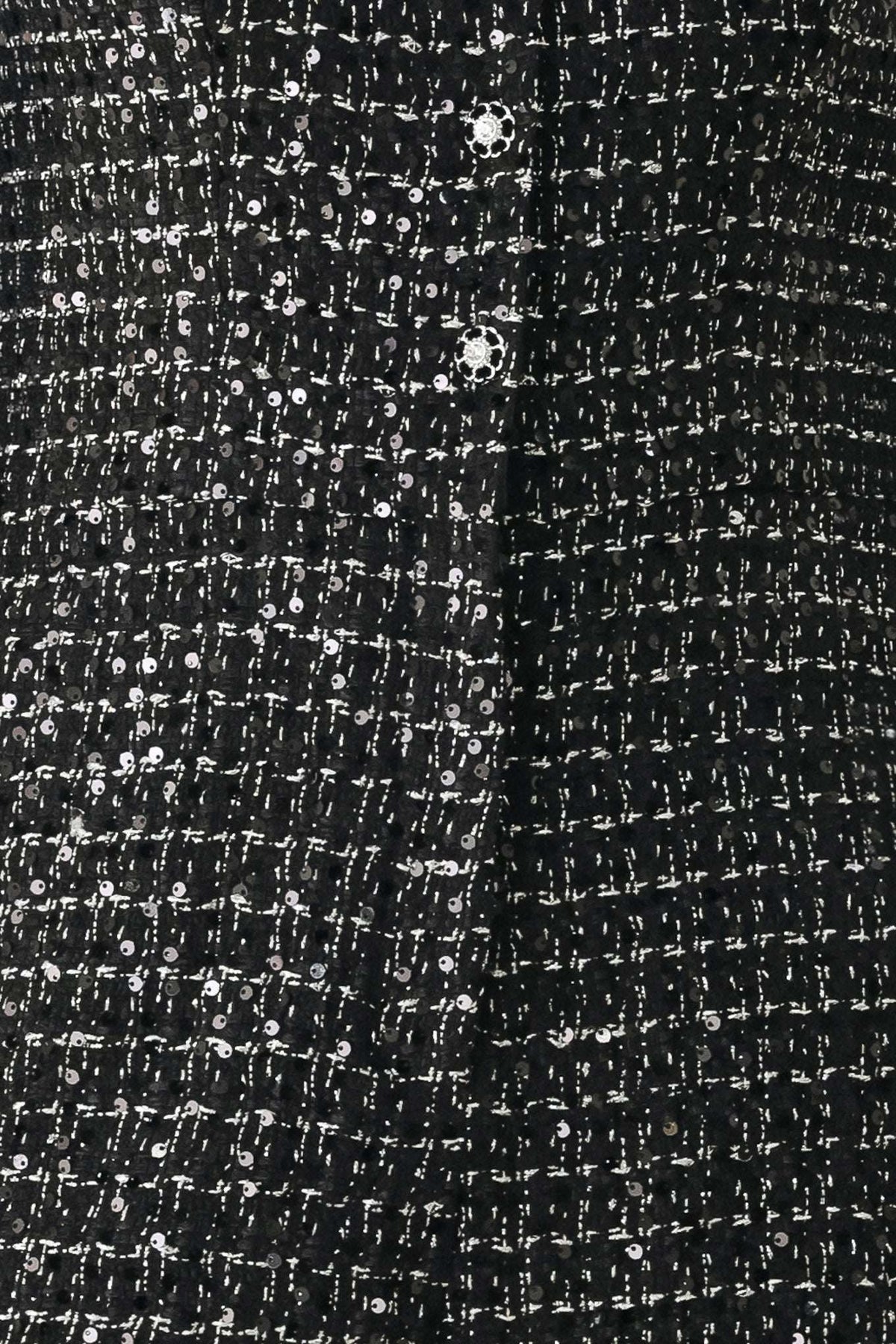 MIDNIGHT TWEED BLACK SEQUIN WIDE-LEG JUMPSUIT - Flying Tomato - Flyclothing LLC