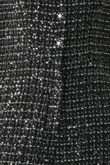 MIDNIGHT TWEED BLACK SEQUIN WIDE-LEG JUMPSUIT