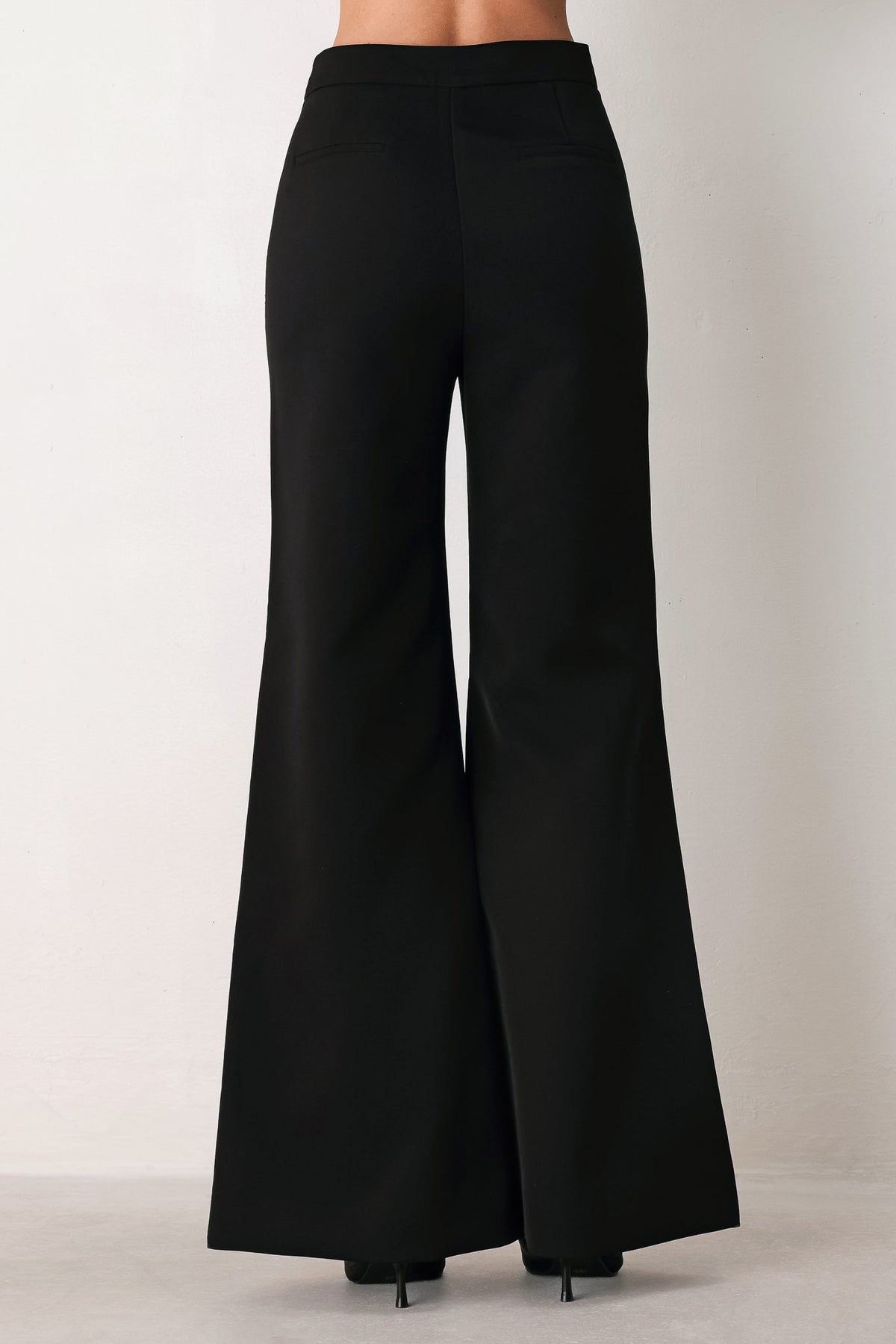 COMMAND NOIR BLACK MILITARY WIDE-LEG PANTS - Flying Tomato - Flyclothing LLC