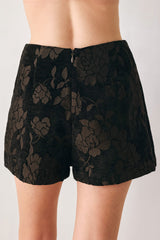 COCOA TAPESTRY BROWN JACQUARD SKORT - Flying Tomato - Flyclothing LLC