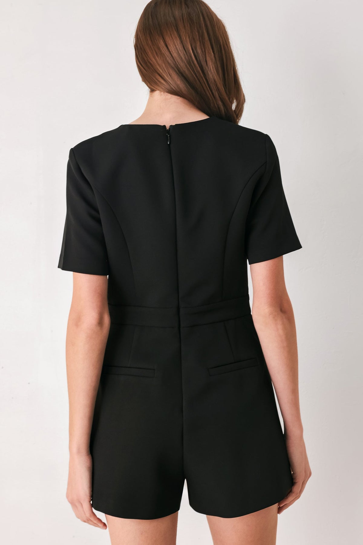 BOW AFTER DARK BLACK KEYHOLE ROMPER - Flying Tomato - Flyclothing LLC