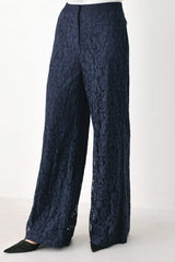 MIDNIGHT PETAL FLOW WOVEN LACE PANTS - Flying Tomato - Flyclothing LLC