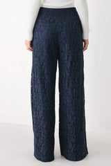 MIDNIGHT PETAL FLOW WOVEN LACE PANTS - Flying Tomato - Flyclothing LLC