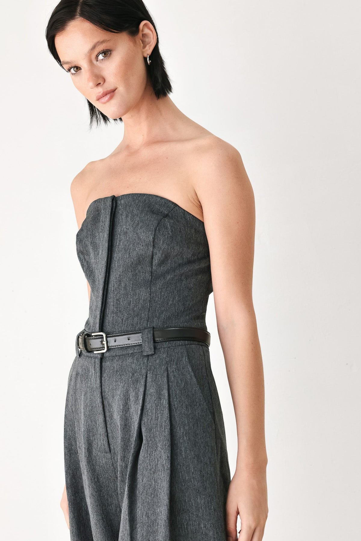 POWER HOUR STRAPLESS BELTED JUMPSUIT - Flying Tomato - Flyclothing LLC