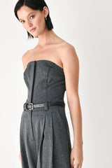 POWER HOUR STRAPLESS BELTED JUMPSUIT - Flying Tomato - Flyclothing LLC