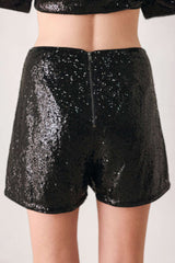 MIDNIGHT DISCO BLACK SEQUIN SKORT - Flying Tomato - Flyclothing LLC