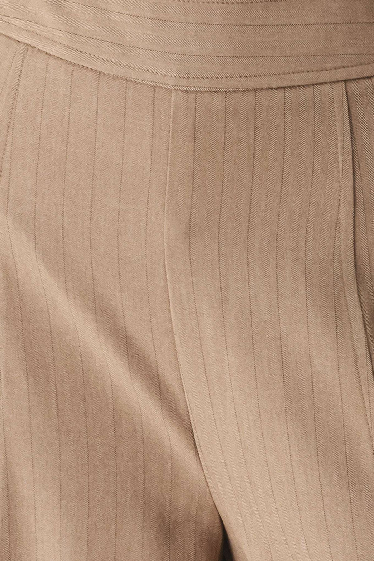 MOCHA MOMENT PINSTRIPE WIDE LEG PANTS - Flying Tomato - Flyclothing LLC