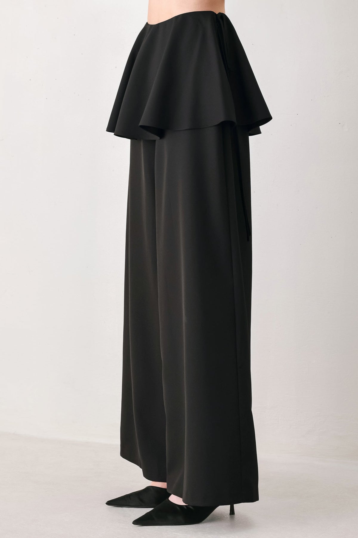 NOIR LAYER BLACK SKIRT-OVERLAY PANTS - Flying Tomato - Flyclothing LLC