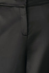 MODERN NOIR BLACK/BURGUNDY WIDE-LEG PANTS