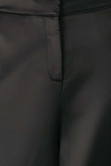 MODERN NOIR BLACK/BURGUNDY WIDE-LEG PANTS - Flying Tomato - Flyclothing LLC