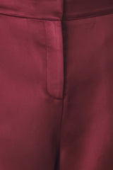 MODERN NOIR BLACK/BURGUNDY WIDE-LEG PANTS