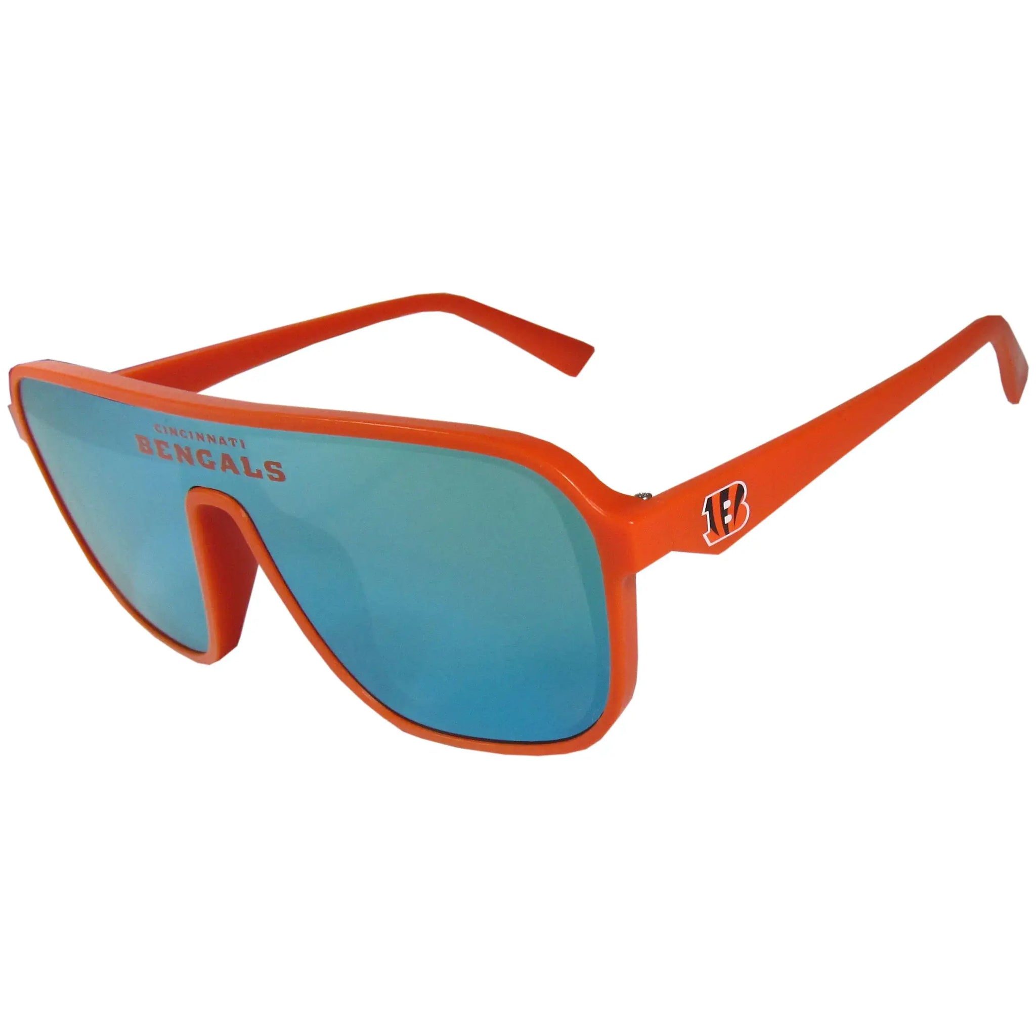 Cincinnati Bengals Aviator Shield Sunglasses - Cincinnati Bengals - Flyclothing LLC
