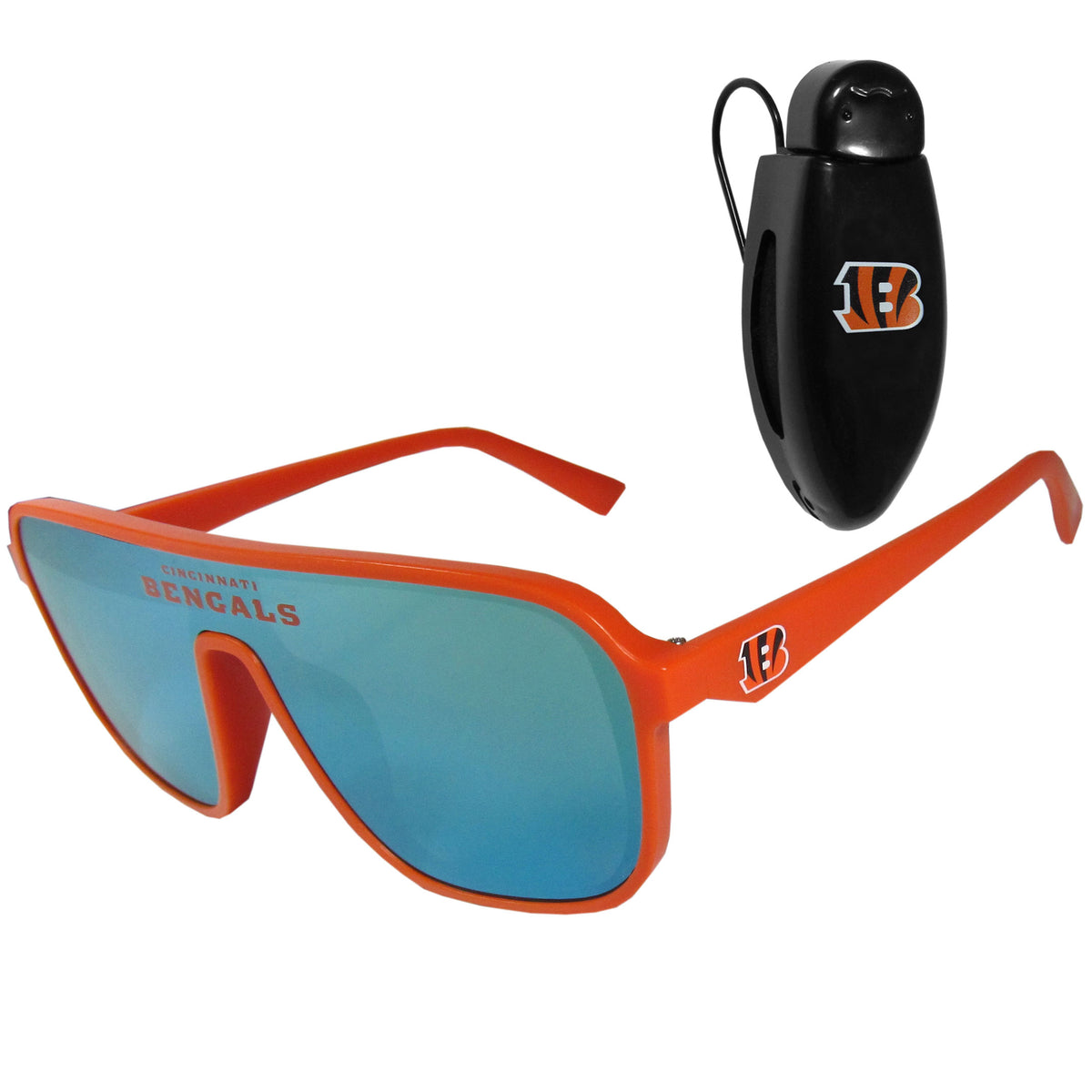 Cincinnati Bengals Shield Sunglasses with Visor Clip