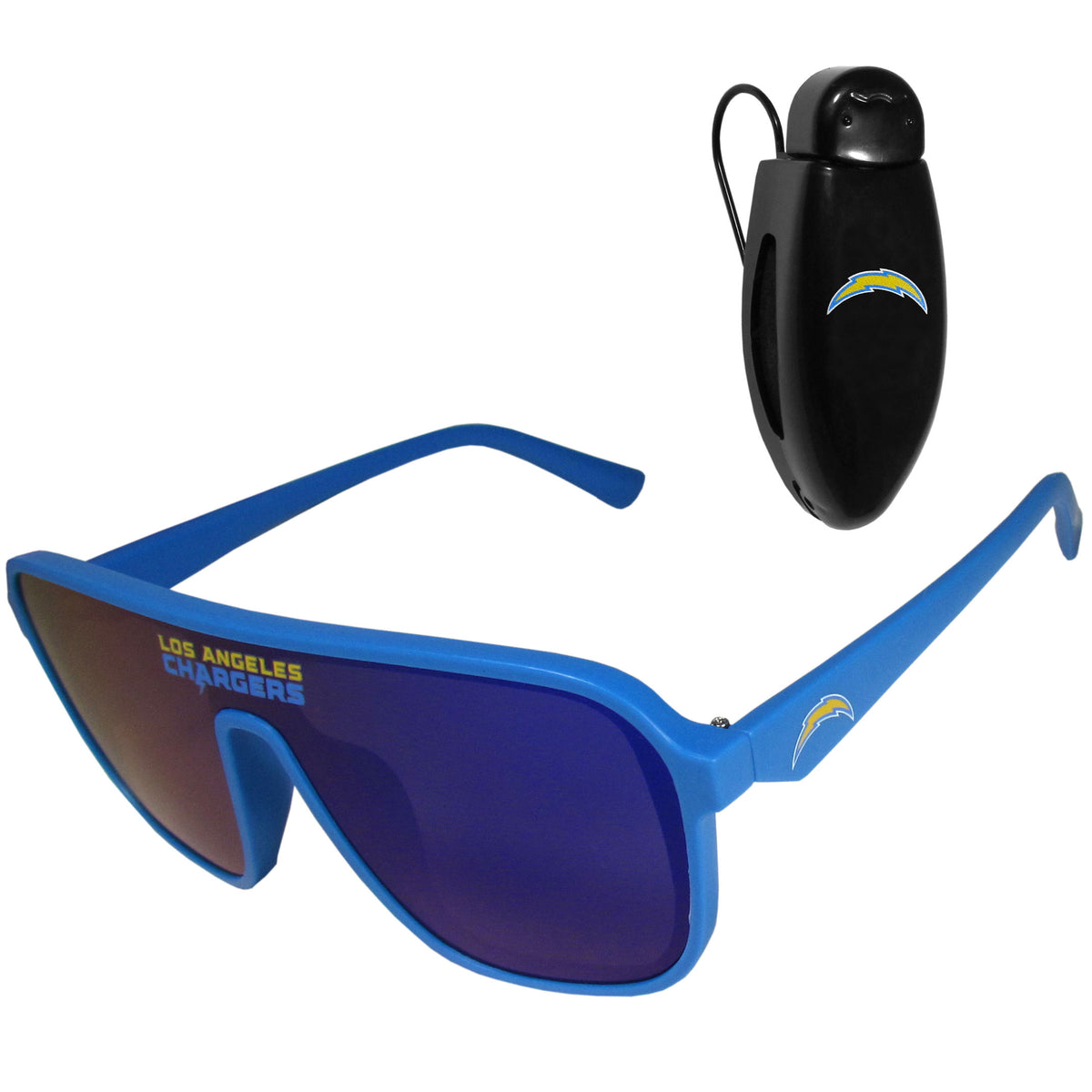 Los Angeles Chargers Shield Sunglasses with Visor Clip