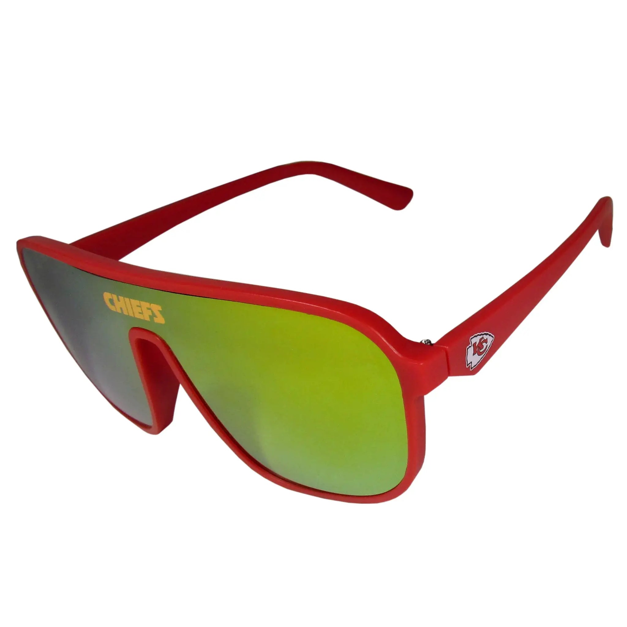 Kansas City Chiefs Aviator Shield Sunglasses - Kansas City Chiefs - Flyclothing LLC