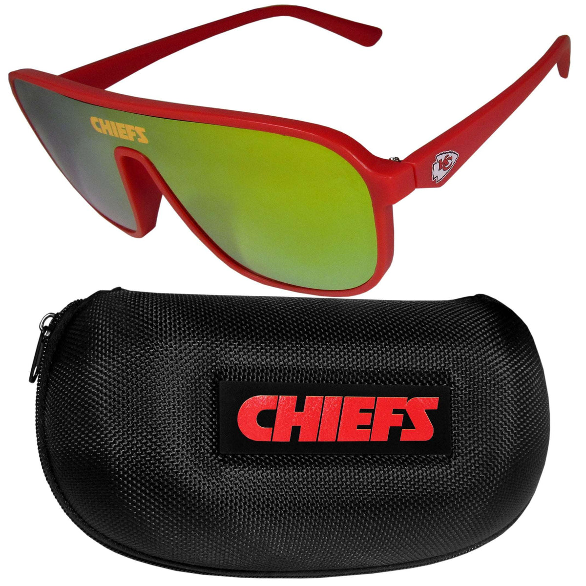 Kansas City Chiefs Shield Sunglasses with Case
