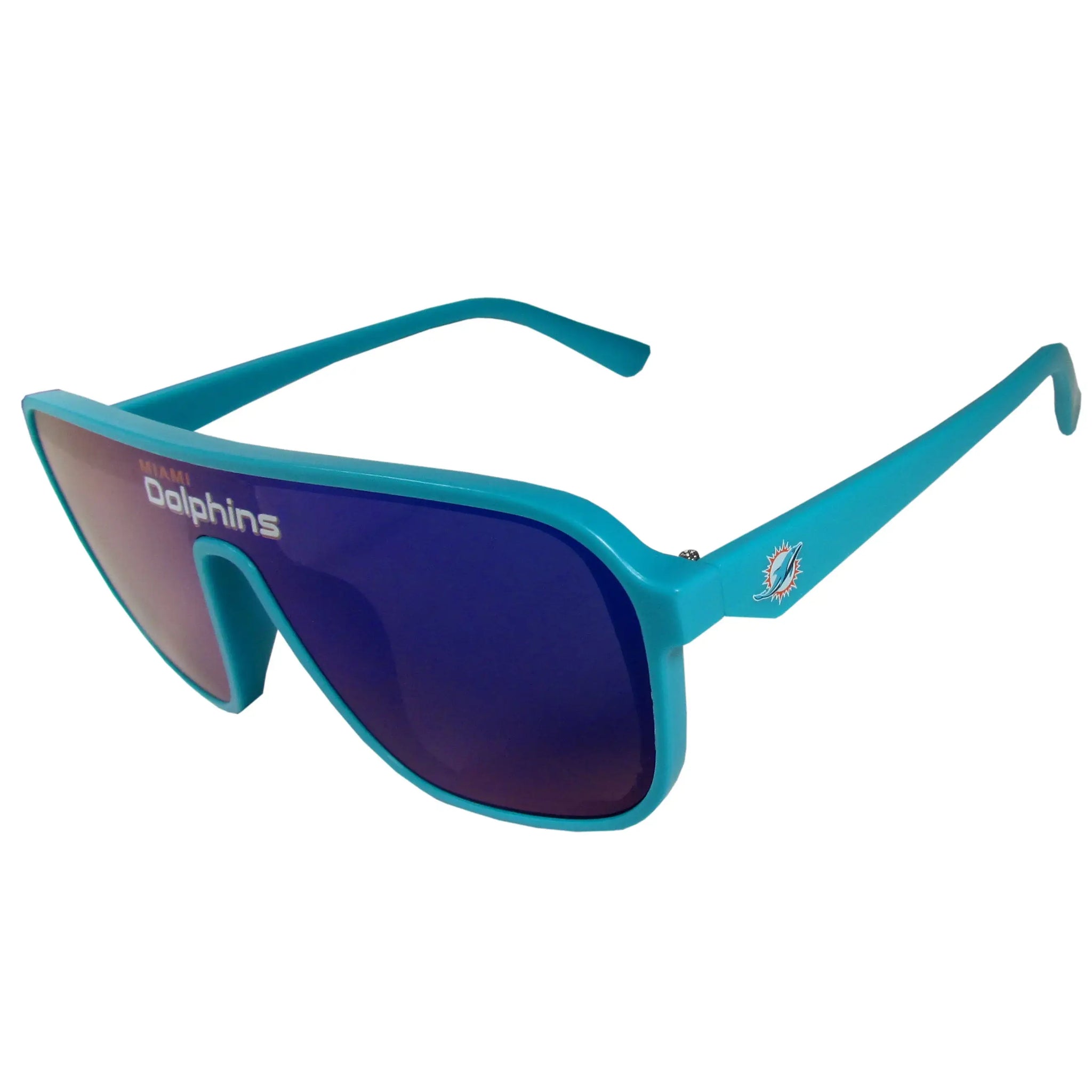 Miami Dolphins Aviator Shield Sunglasses - Miami Dolphins - Flyclothing LLC
