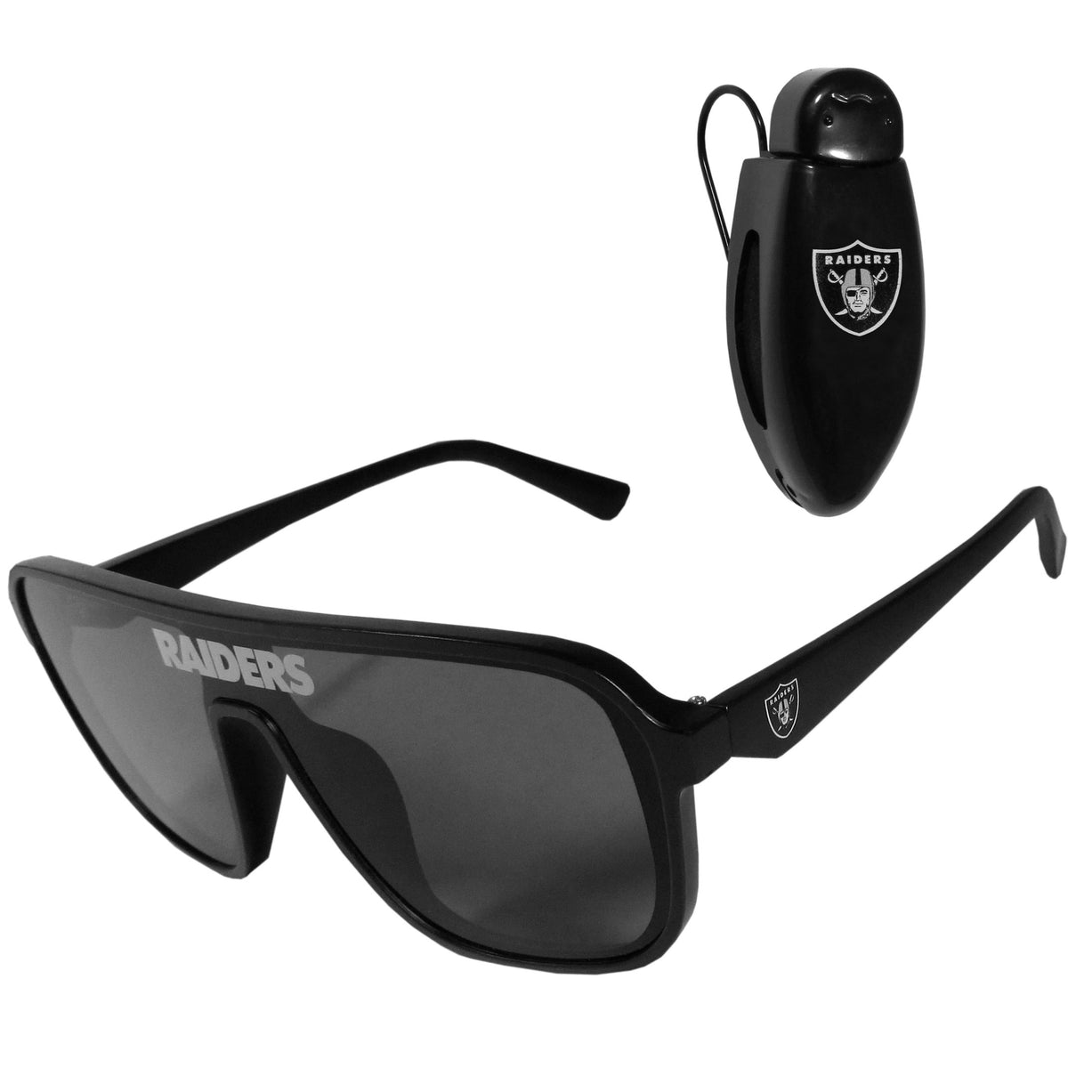 Las Vegas Raiders Shield Sunglasses with Visor Clip