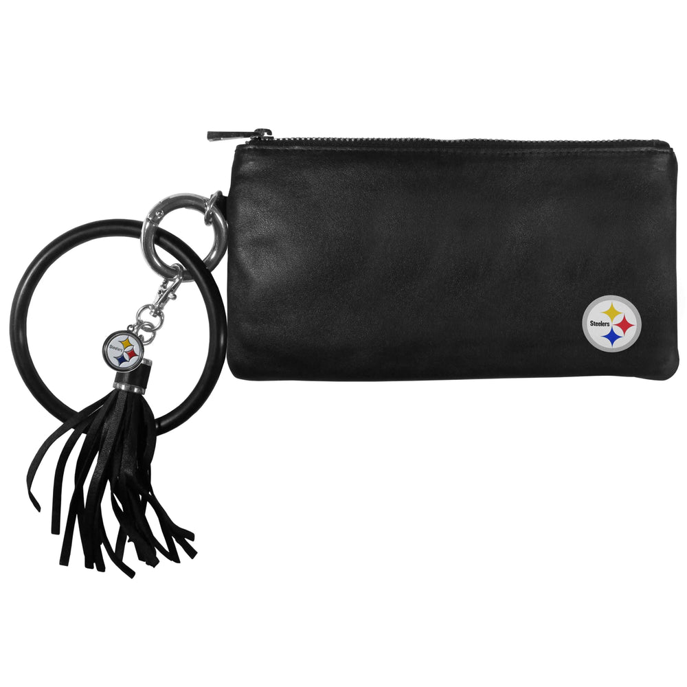 Pittsburgh Steelers Leather Women's Bracelet Wallet - Pittsburgh Steelers