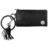 Pittsburgh Steelers Leather Women's Bracelet Wallet - Pittsburgh Steelers