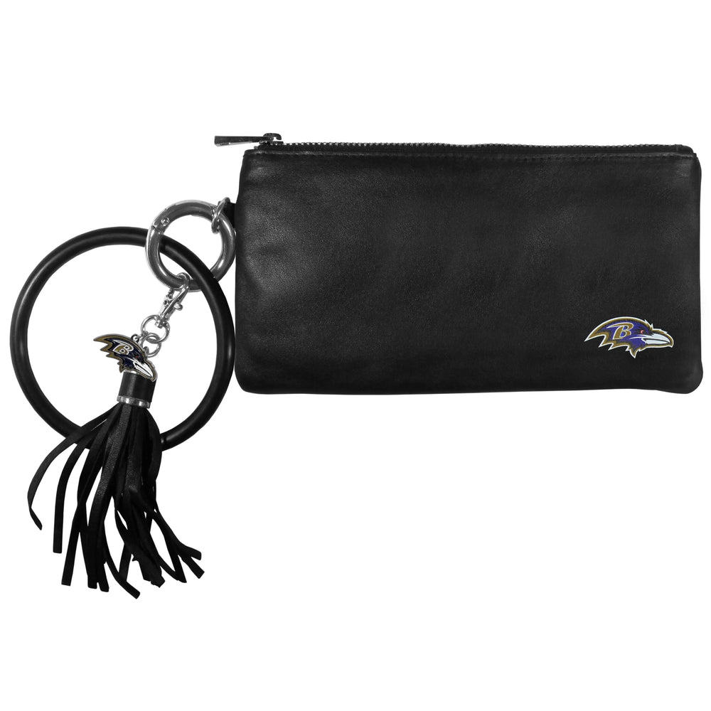 Baltimore Ravens Leather Women's Bracelet Wallet - Baltimore Ravens