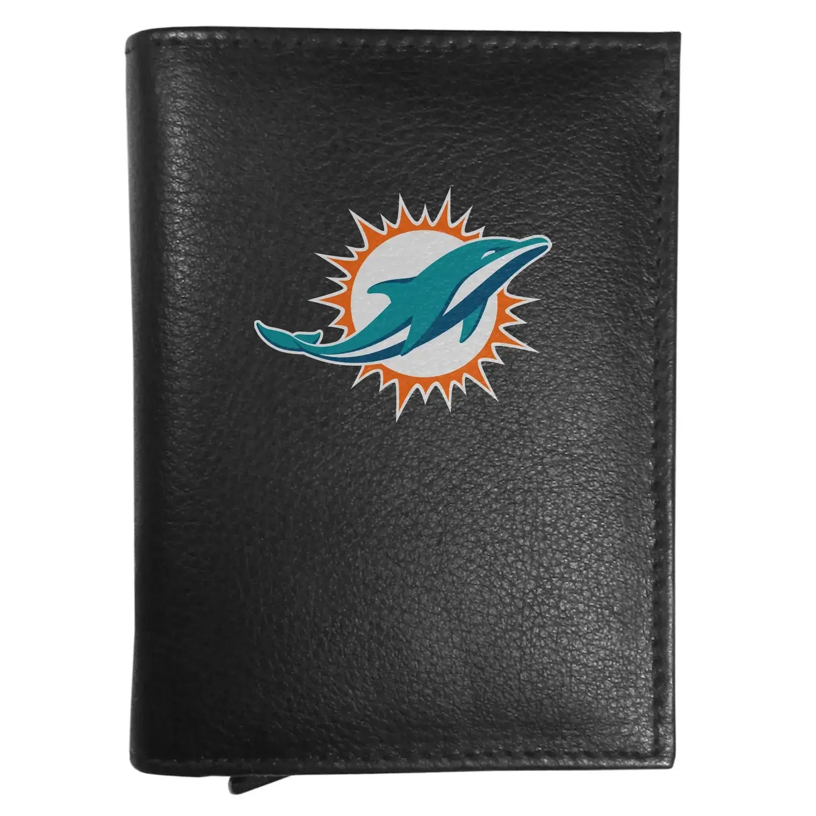 Miami Dolphins Leather RFID Pop-Up Wallet - Miami Dolphins - Flyclothing LLC
