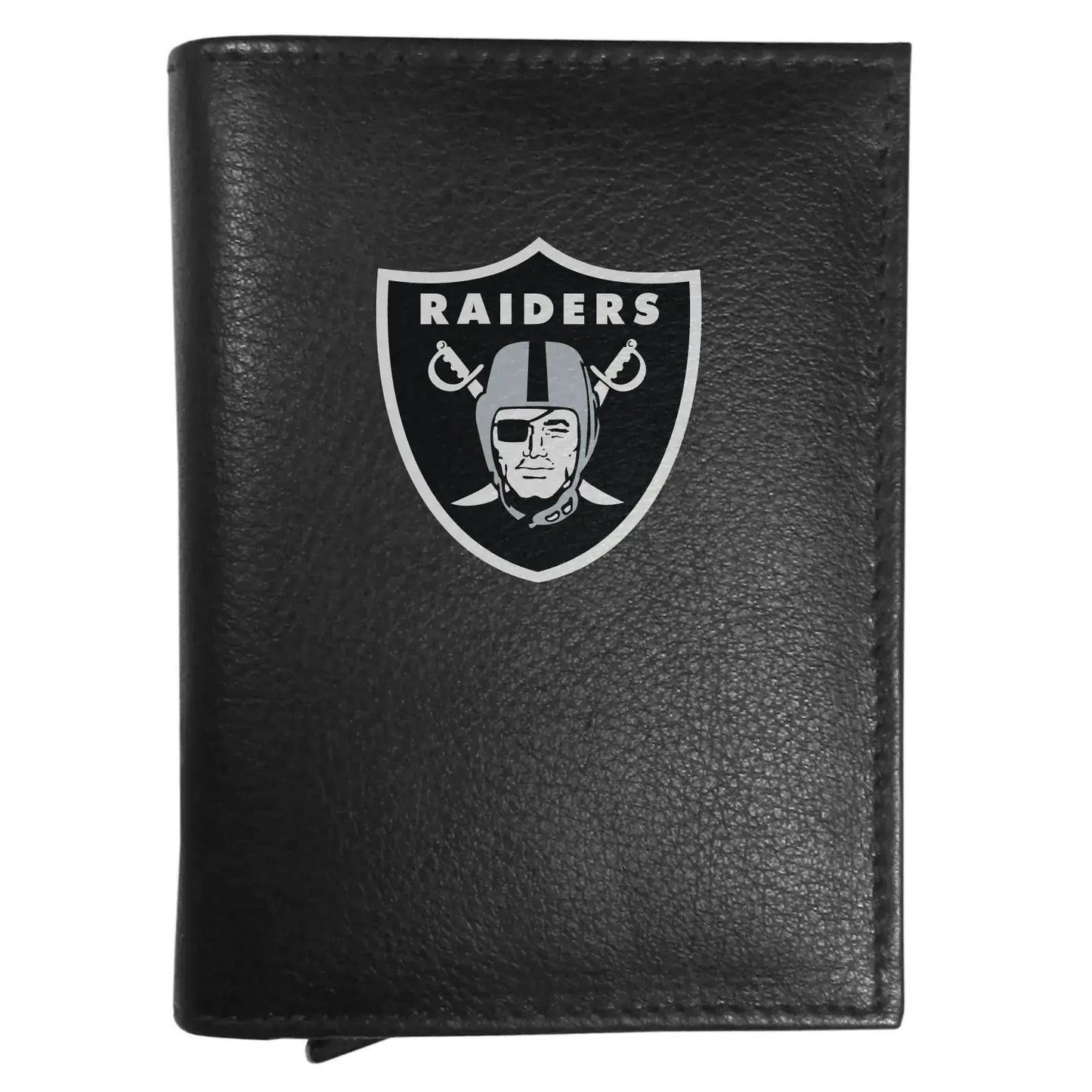 Las Vegas Raiders Leather RFID Pop-Up Wallet - Las Vegas Raiders - Flyclothing LLC